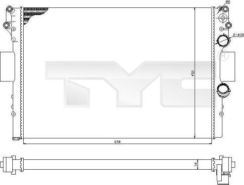 TYC 715-0001-R - Radiators, Motora dzesēšanas sistēma autodraugiem.lv