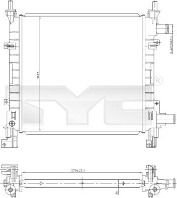 TYC 710-0042 - Radiators, Motora dzesēšanas sistēma autodraugiem.lv