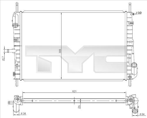 TYC 710-0047 - Radiators, Motora dzesēšanas sistēma autodraugiem.lv