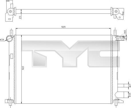 TYC 710-0054 - Radiators, Motora dzesēšanas sistēma autodraugiem.lv