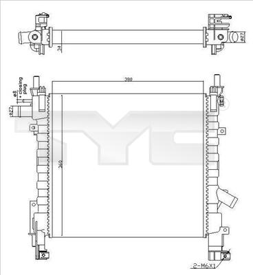 TYC 710-0055-R - Radiators, Motora dzesēšanas sistēma autodraugiem.lv