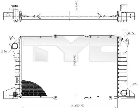 TYC 710-0053 - Radiators, Motora dzesēšanas sistēma autodraugiem.lv