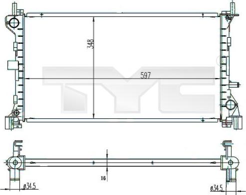 TYC 710-0039 - Radiators, Motora dzesēšanas sistēma autodraugiem.lv