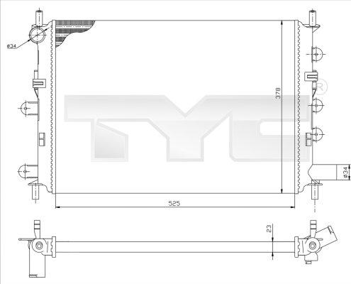 TYC 710-0034-R - Radiators, Motora dzesēšanas sistēma autodraugiem.lv