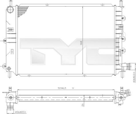 TYC 710-0035 - Radiators, Motora dzesēšanas sistēma autodraugiem.lv