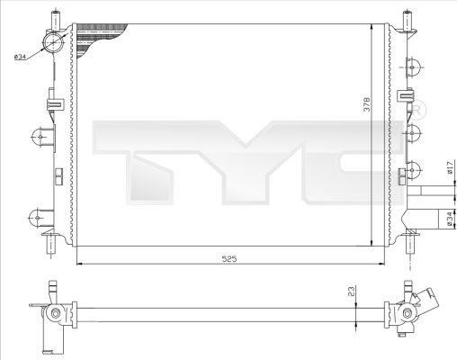 TYC 710-0037-R - Radiators, Motora dzesēšanas sistēma autodraugiem.lv