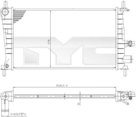 TYC 710-0026 - Radiators, Motora dzesēšanas sistēma autodraugiem.lv