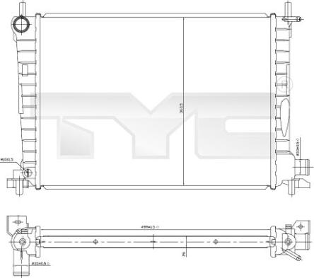 TYC 710-0027 - Radiators, Motora dzesēšanas sistēma autodraugiem.lv