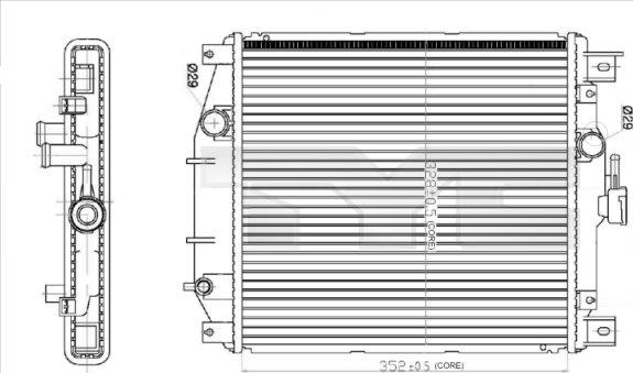 TYC 735-0012 - Radiators, Motora dzesēšanas sistēma autodraugiem.lv