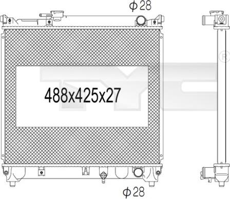 TYC 735-1007 - Radiators, Motora dzesēšanas sistēma autodraugiem.lv