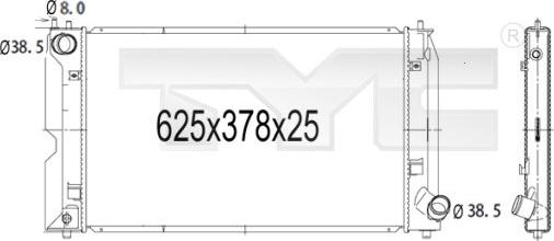 TYC 736-1014 - Radiators, Motora dzesēšanas sistēma autodraugiem.lv