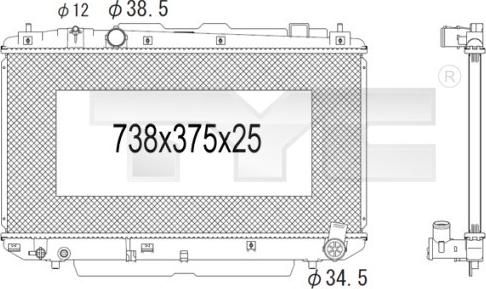 TYC 736-1011 - Radiators, Motora dzesēšanas sistēma autodraugiem.lv