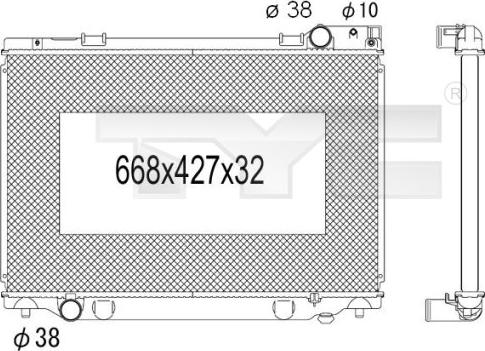 TYC 736-1031 - Radiators, Motora dzesēšanas sistēma autodraugiem.lv