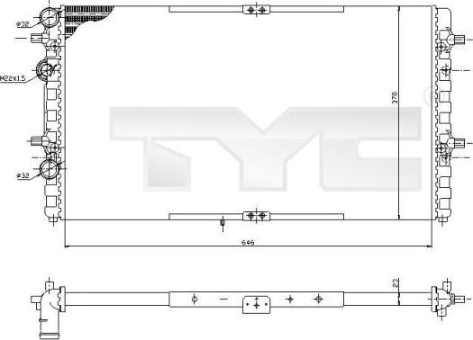 TYC 731-0002 - Radiators, Motora dzesēšanas sistēma autodraugiem.lv