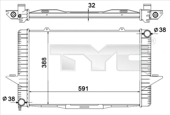 TYC 738-0001 - Radiators, Motora dzesēšanas sistēma autodraugiem.lv