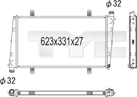 TYC 738-1001 - Radiators, Motora dzesēšanas sistēma autodraugiem.lv