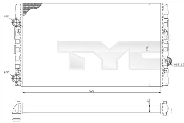 TYC 737-0051-R - Radiators, Motora dzesēšanas sistēma autodraugiem.lv