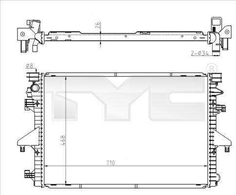 TYC 737-0069 - Radiators, Motora dzesēšanas sistēma autodraugiem.lv