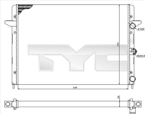 TYC 737-0005 - Radiators, Motora dzesēšanas sistēma autodraugiem.lv