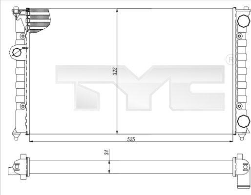 TYC 737-0016 - Radiators, Motora dzesēšanas sistēma autodraugiem.lv