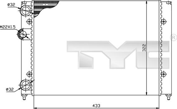 TYC 737-0039 - Radiators, Motora dzesēšanas sistēma autodraugiem.lv