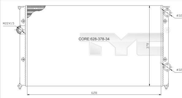 TYC 737-0026 - Radiators, Motora dzesēšanas sistēma autodraugiem.lv