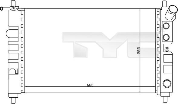 TYC 725-0005 - Radiators, Motora dzesēšanas sistēma autodraugiem.lv