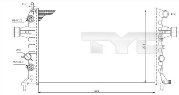 TYC 725-0006 - Radiators, Motora dzesēšanas sistēma autodraugiem.lv