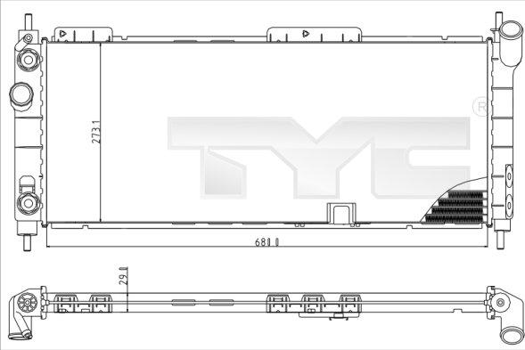 TYC 725-0003 - Radiators, Motora dzesēšanas sistēma autodraugiem.lv