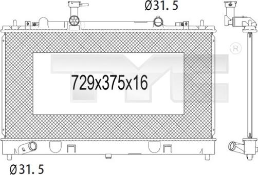 TYC 720-1006 - Radiators, Motora dzesēšanas sistēma autodraugiem.lv