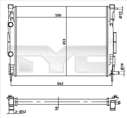 TYC 728-0054 - Radiators, Motora dzesēšanas sistēma autodraugiem.lv