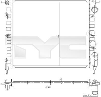 TYC 728-0031 - Radiators, Motora dzesēšanas sistēma autodraugiem.lv