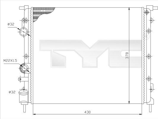 TYC 728-0026 - Radiators, Motora dzesēšanas sistēma autodraugiem.lv