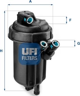 UFI 55.116.01 - Degvielas filtrs autodraugiem.lv