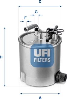UFI 55.394.00 - Degvielas filtrs autodraugiem.lv