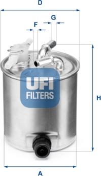 UFI 55.392.00 - Degvielas filtrs autodraugiem.lv