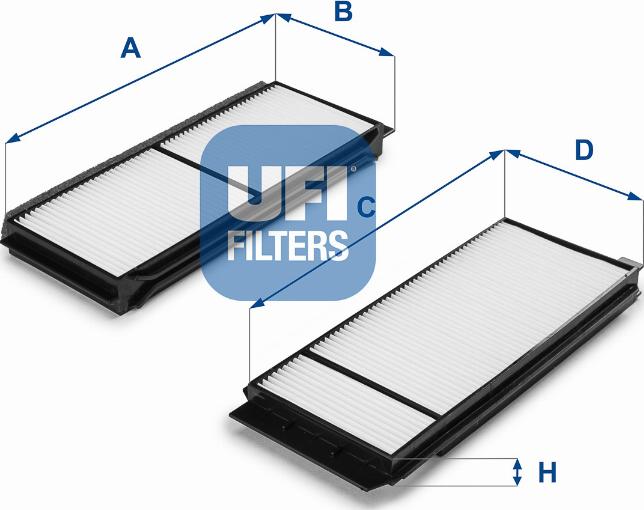 UFI 53.120.00 - Filtrs, Salona telpas gaiss autodraugiem.lv