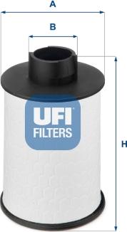 UFI 60.H2O.00 - Degvielas filtrs autodraugiem.lv