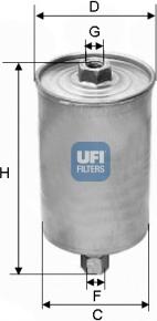 UFI 31.594.00 - Degvielas filtrs autodraugiem.lv