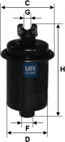 UFI 31.551.00 - Degvielas filtrs autodraugiem.lv