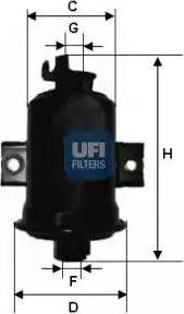 UFI 31.685.00 - Degvielas filtrs autodraugiem.lv