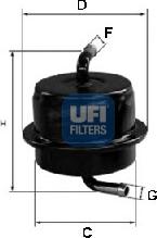 UFI 31.565.00 - Degvielas filtrs autodraugiem.lv
