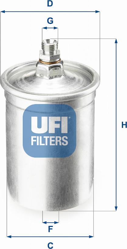 UFI 31.505.00 - Degvielas filtrs autodraugiem.lv