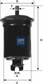 UFI 31.632.00 - Degvielas filtrs autodraugiem.lv
