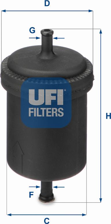 UFI 31.512.00 - Degvielas filtrs autodraugiem.lv