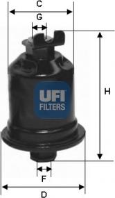 UFI 31.580.00 - Degvielas filtrs autodraugiem.lv