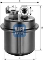 UFI 31.535.00 - Degvielas filtrs autodraugiem.lv