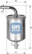 UFI 31.530.00 - Degvielas filtrs autodraugiem.lv