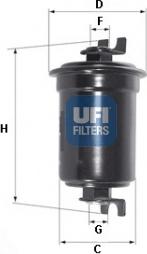 UFI 31.525.00 - Degvielas filtrs autodraugiem.lv