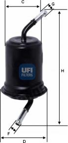 UFI 31.520.00 - Degvielas filtrs autodraugiem.lv